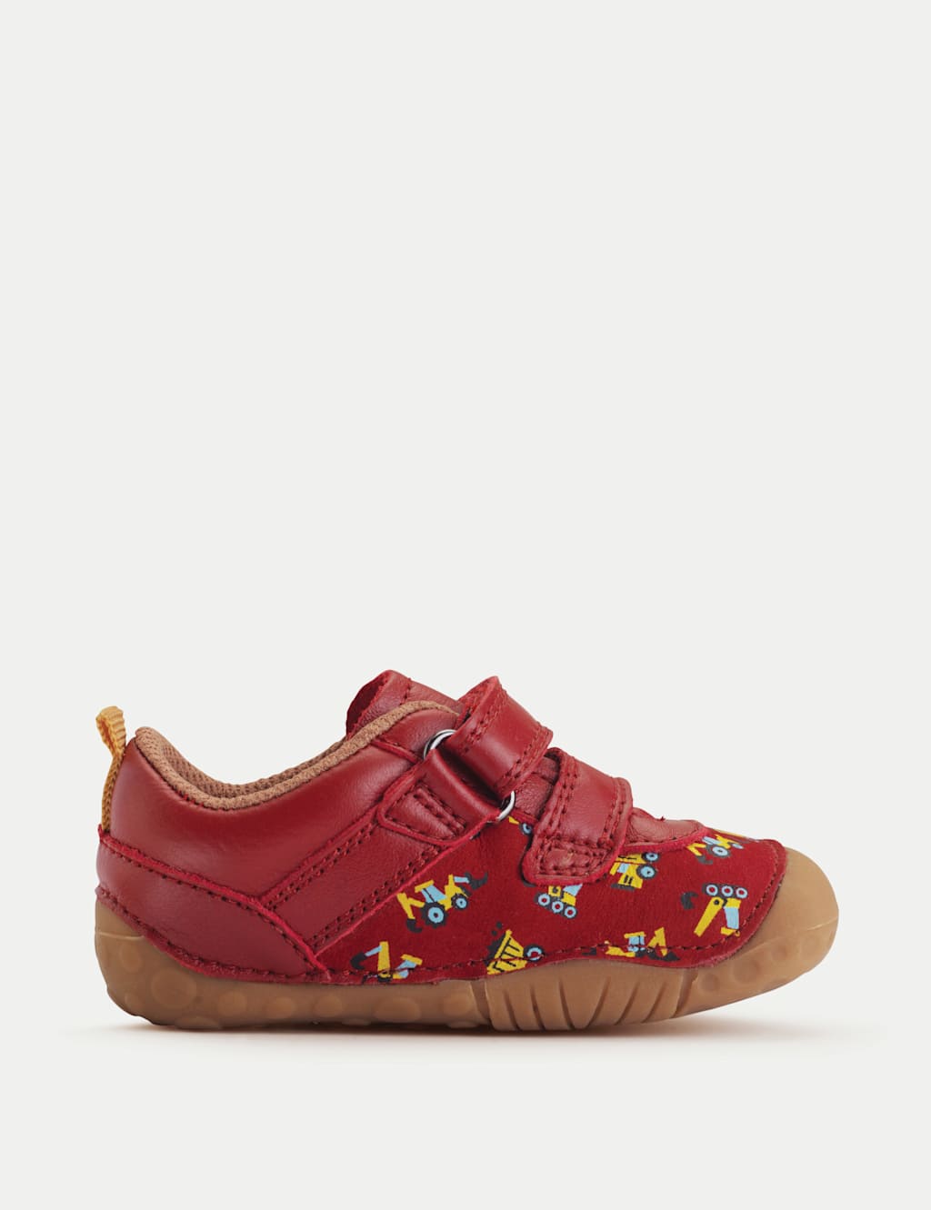 Baby Leather Digger Riptape Pram Shoes (3 Small - 5 Small) 5 of 6