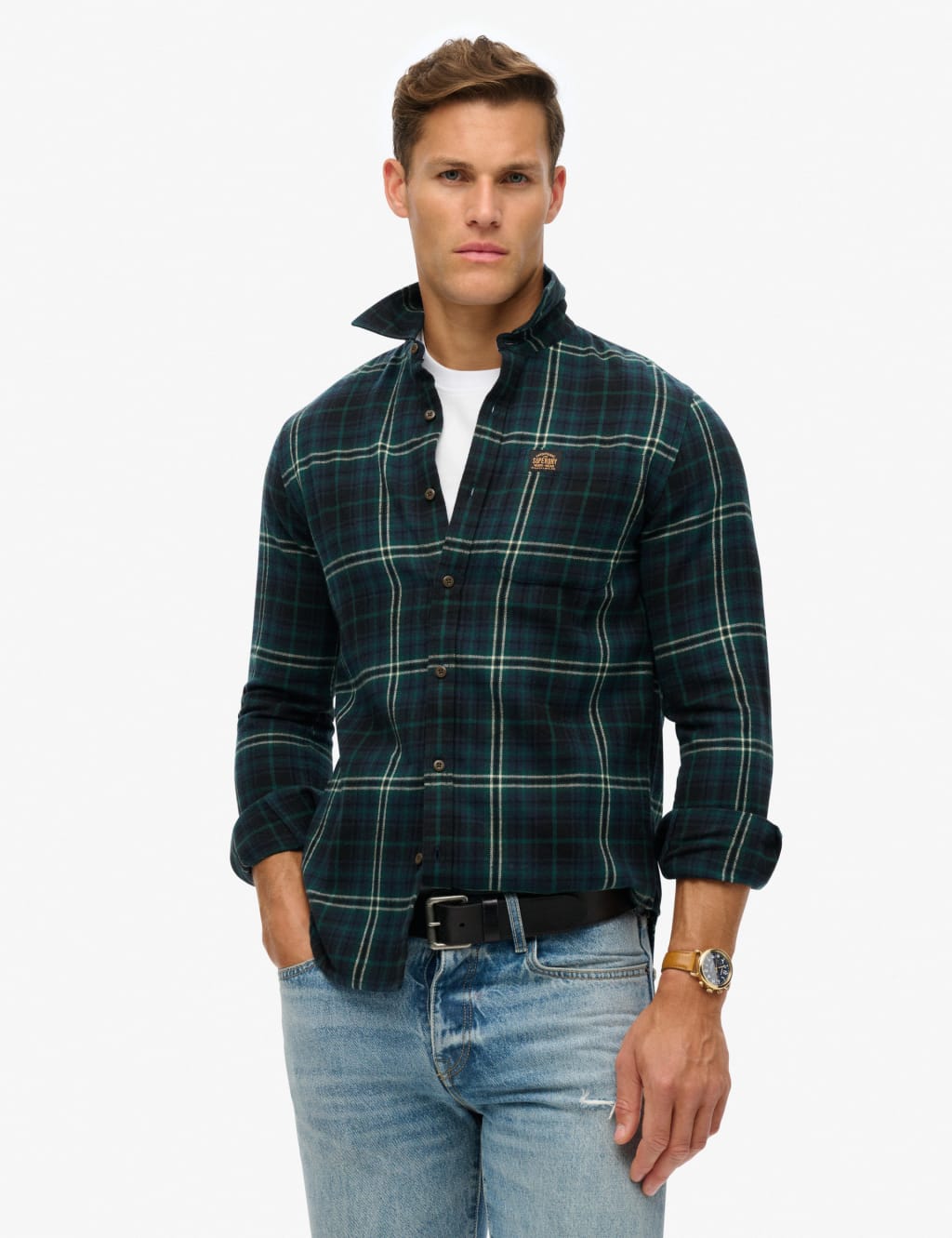 Slim Fit Pure Cotton Check Oxford Shirt 1 of 6