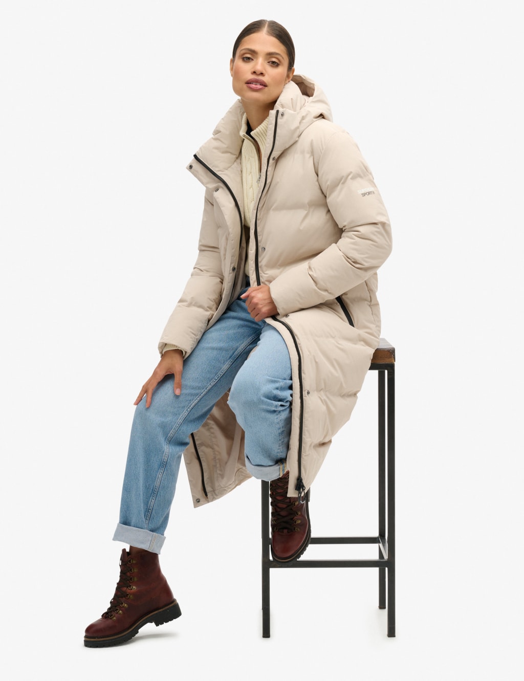 Hooded Longline Puffer Coat 3 of 5