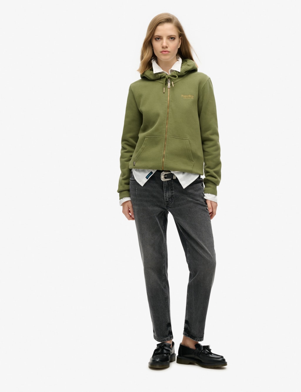 Cotton Rich Logo Zip Up Hoodie