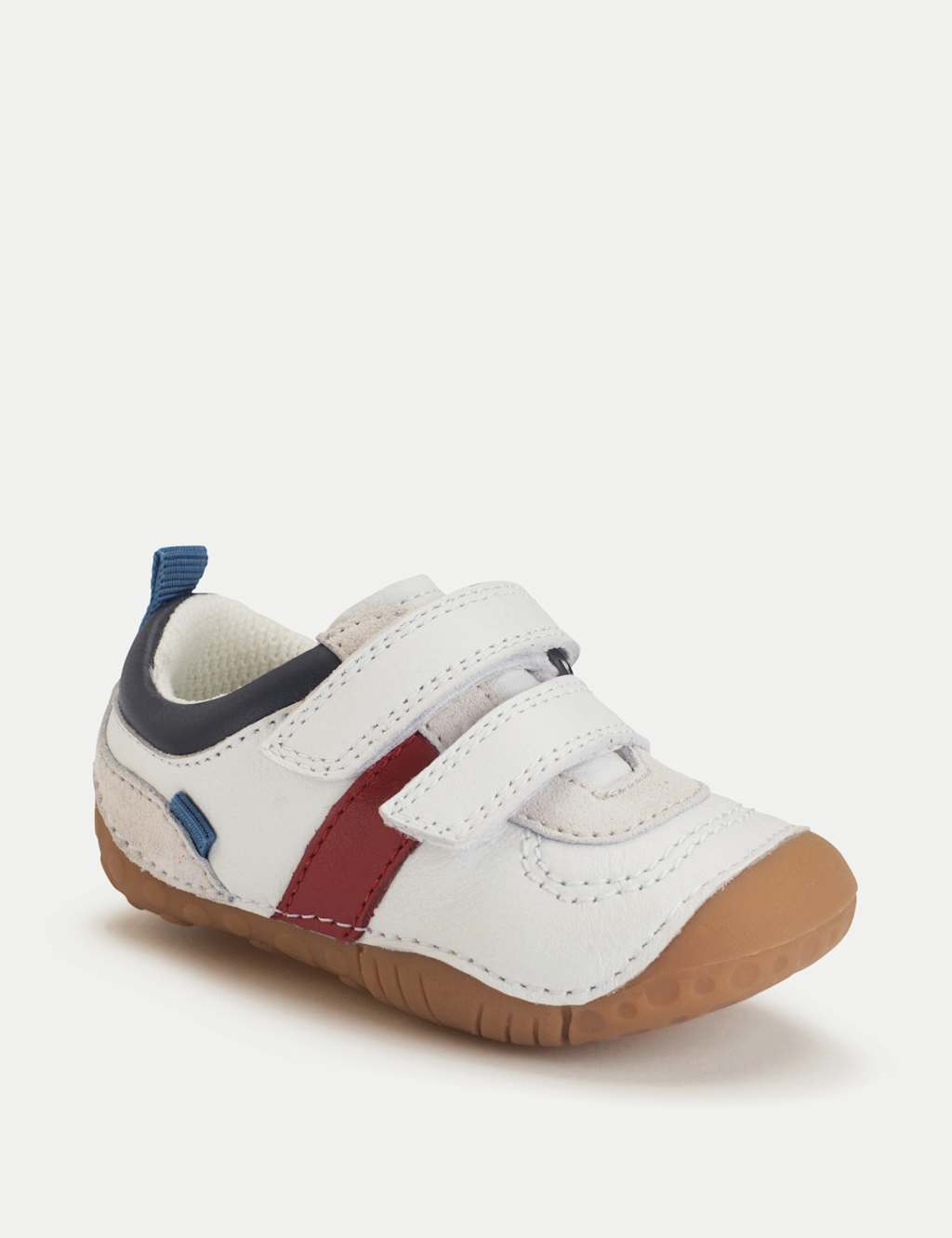 Baby Leather Riptape Pram Shoes (3½ Small - 5 Small) 3 of 6