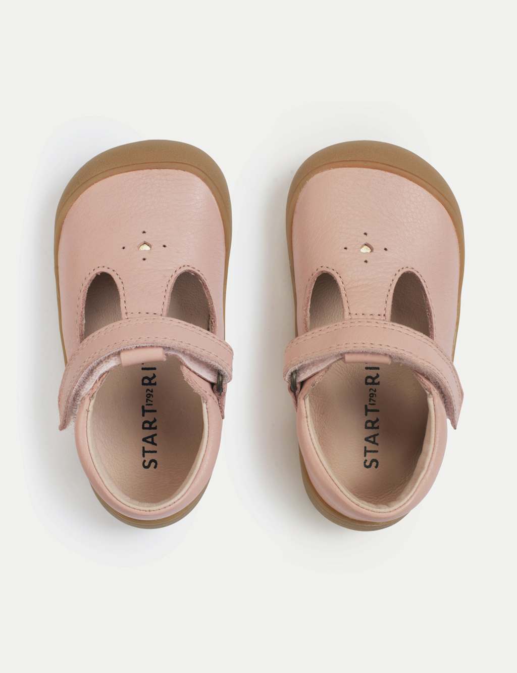 Kids' Leather Riptape T Bar Shoes (3 Small - 7 Small) 2 of 5