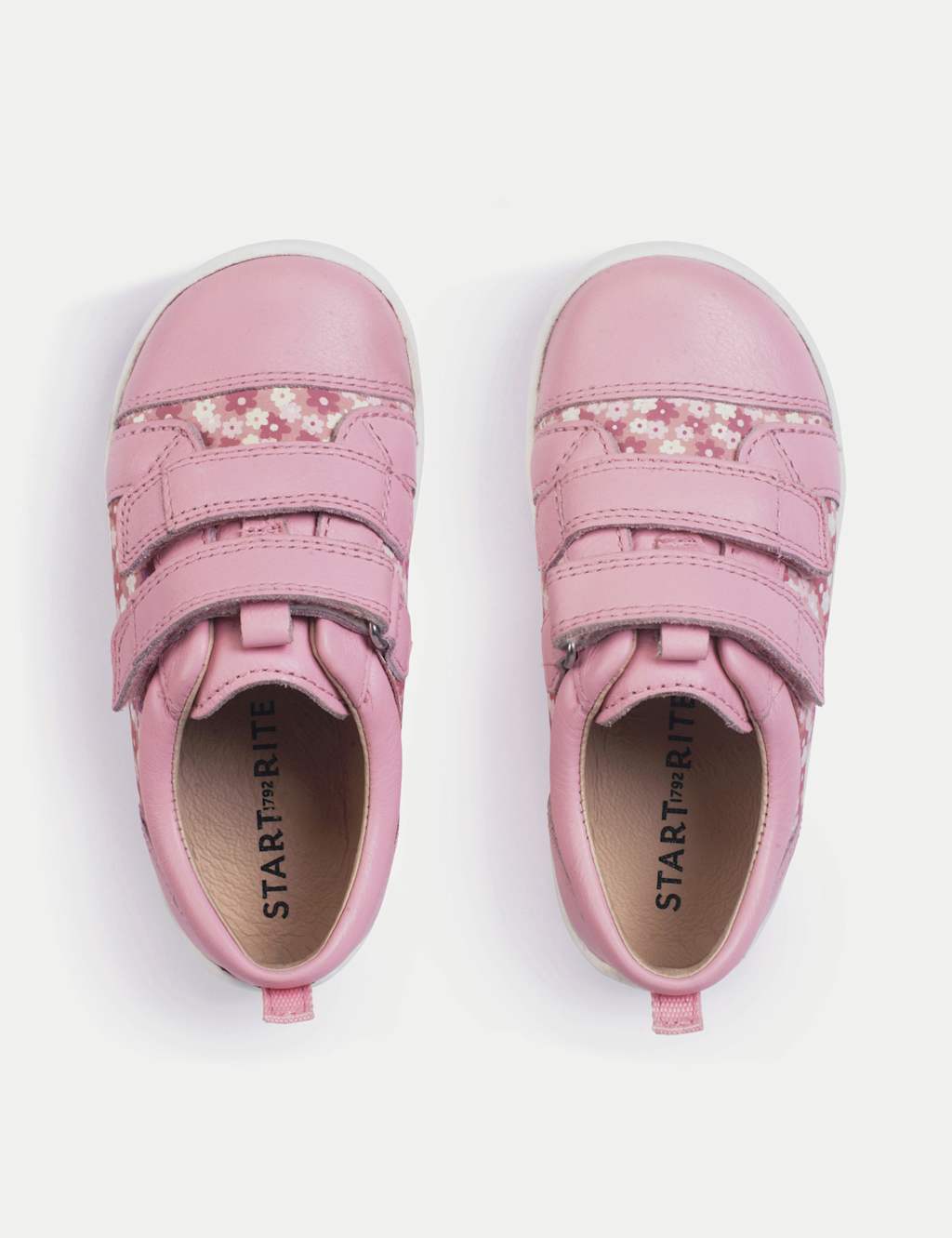 Kids' Leather Floral Riptape Trainers (4 Small - 8 Small) 2 of 6