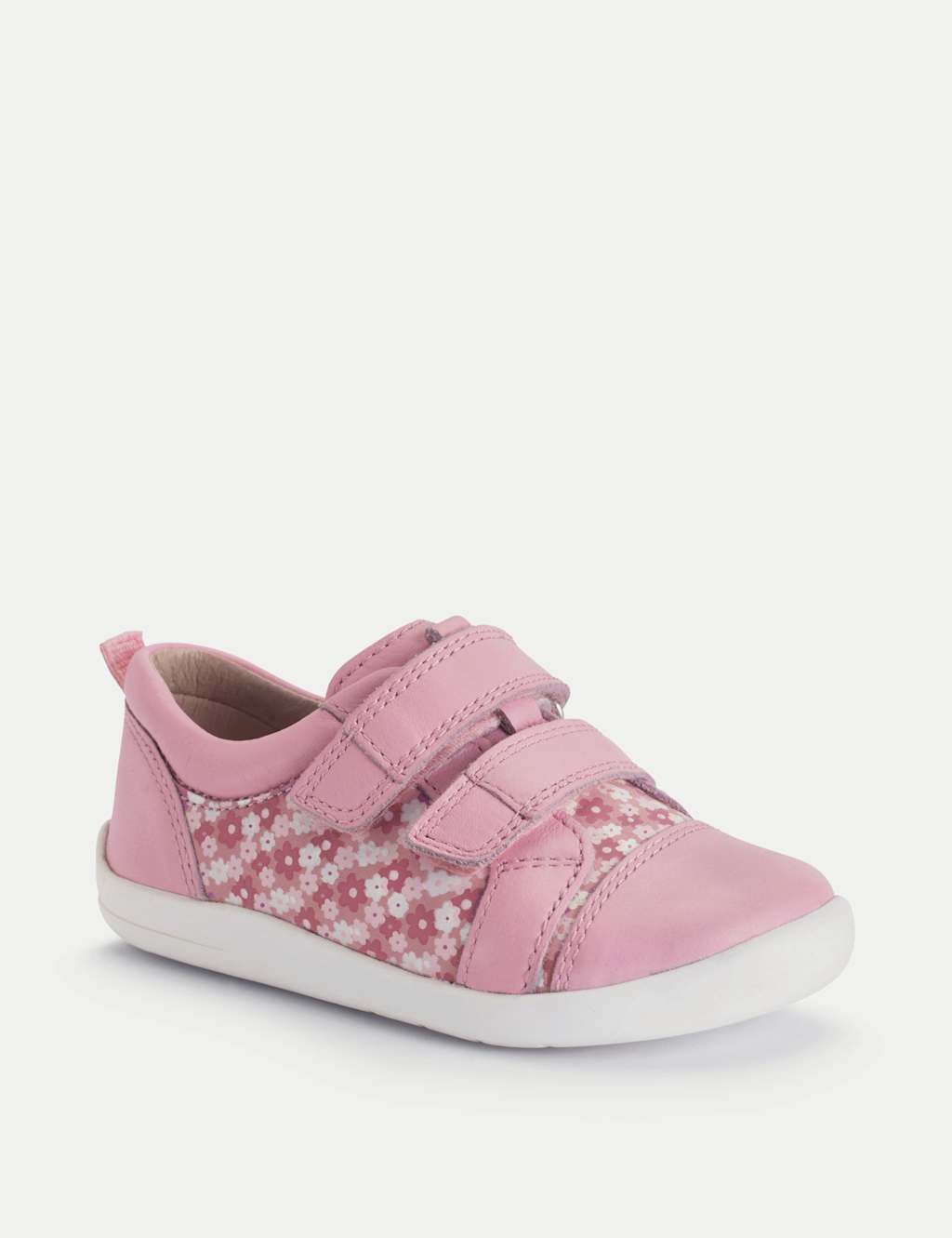 Kids' Leather Floral Riptape Trainers (4 Small - 8 Small) 3 of 6