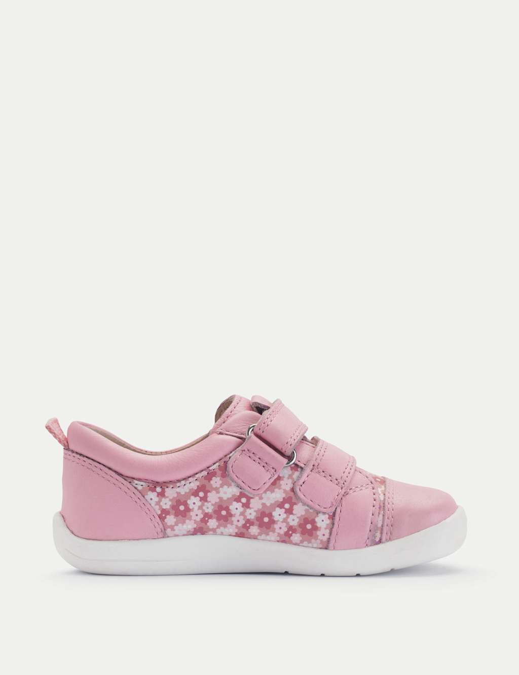Kids' Leather Floral Riptape Trainers (4 Small - 8 Small) 5 of 6