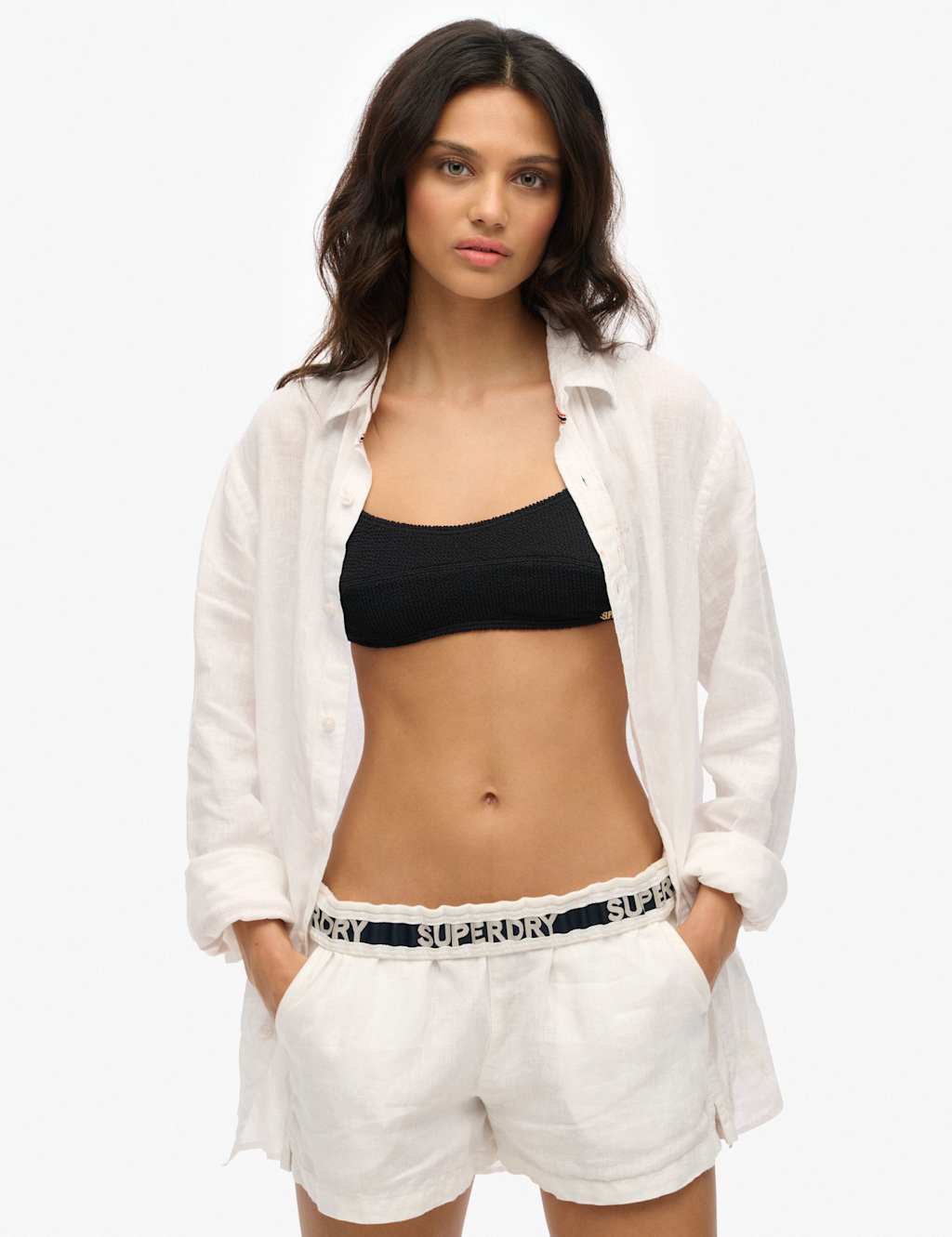 Pure Linen Elasticated Waist Shorts 5 of 6