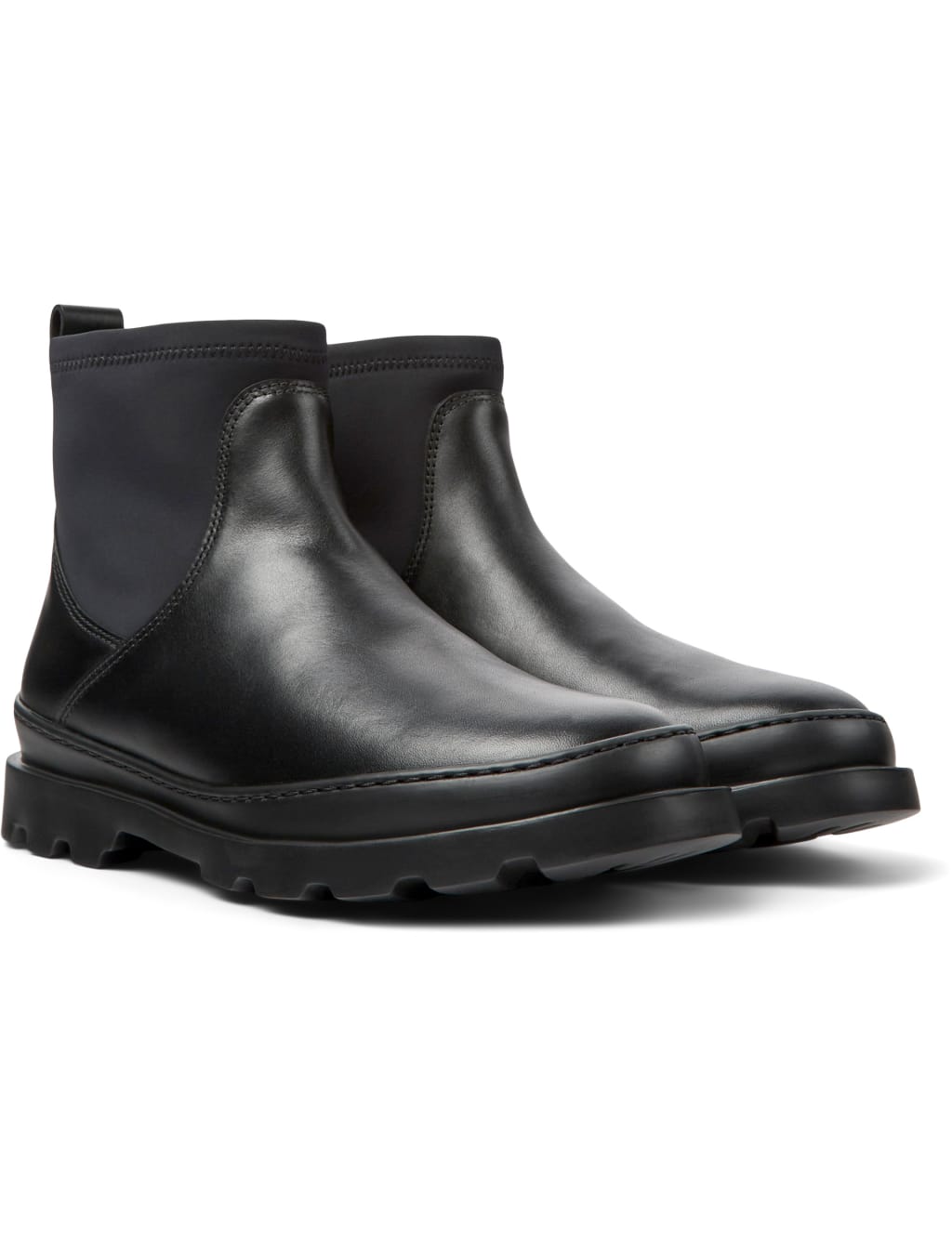 Leather Flat Ankle Boots 2 of 5