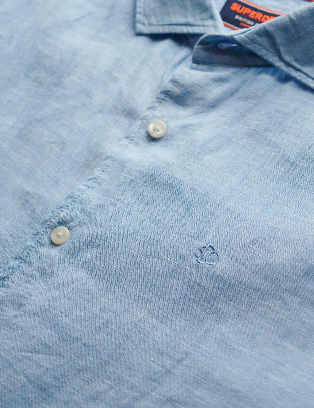 Relaxed Fit Pure Linen Embroidered Shirt 6 of 7