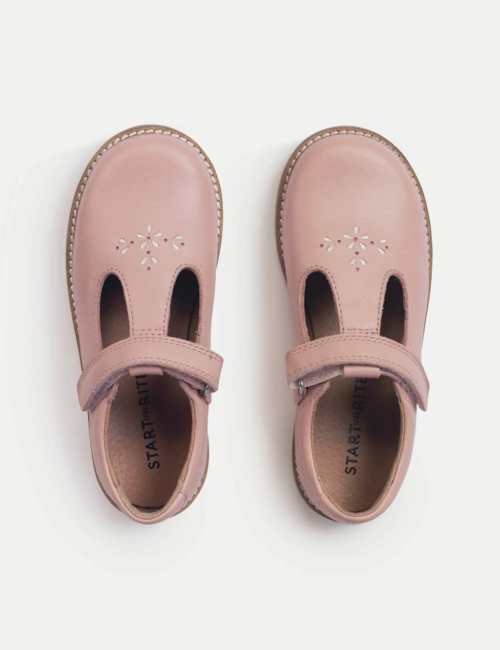 Kids' Leather Riptape T Bar Shoes (6 Small - 12.5 Small) 2 of 6