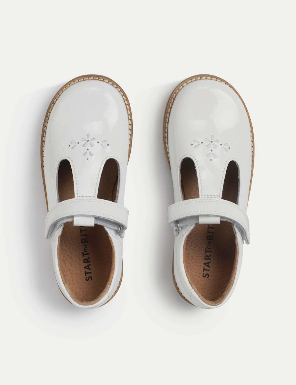 Kids' Leather Riptape T Bar Shoes (6 Small - 12.5 Small) 2 of 6