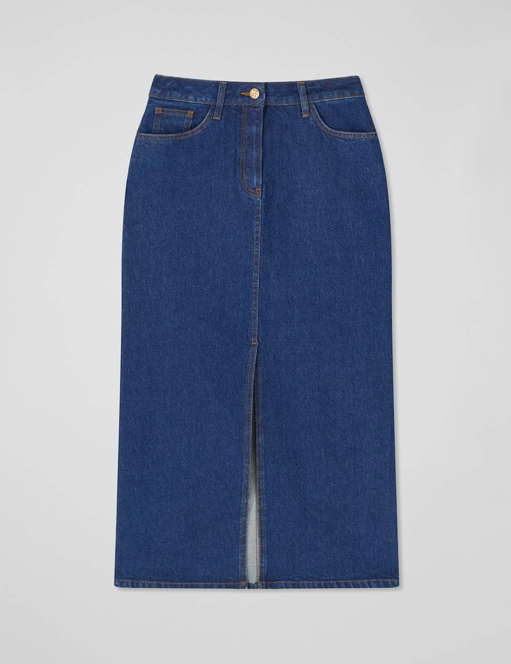 Denim Midaxi Pencil Skirt 2 of 3