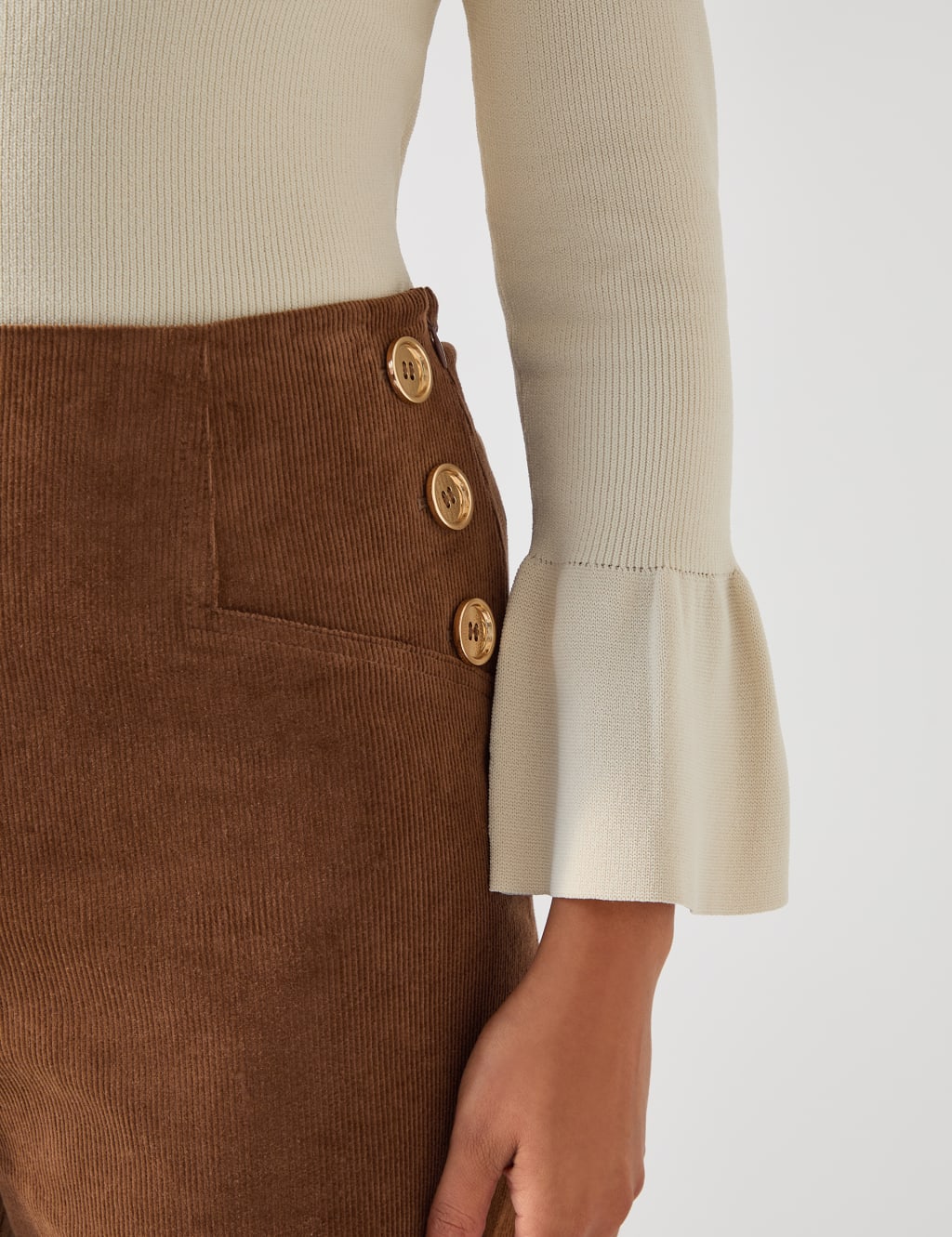 Knitted Crew Neck Bell Sleeve Jumper 4 of 4