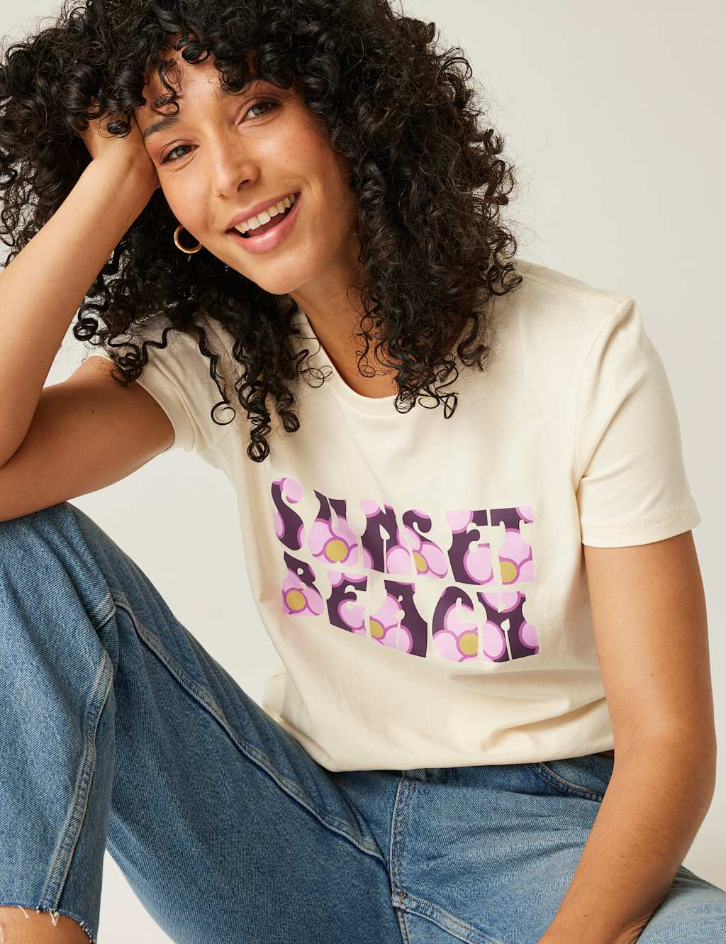 Orla Kiely Pure Cotton Slogan T-Shirt 3 of 6