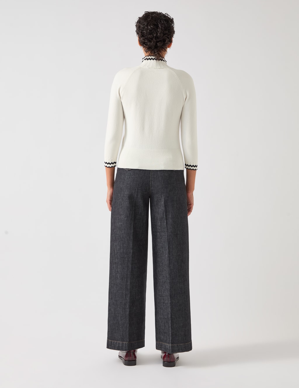 Cotton Rich Funnel Neck Zig Zag Jumper 3 of 4