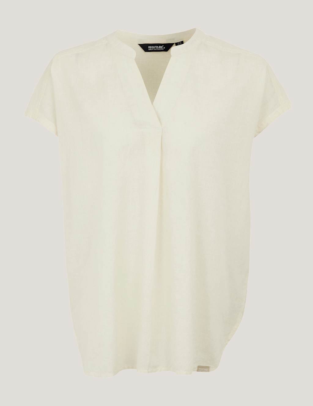 Rianne Cotton Rich V-Neck Shirt with Linen 2 of 7