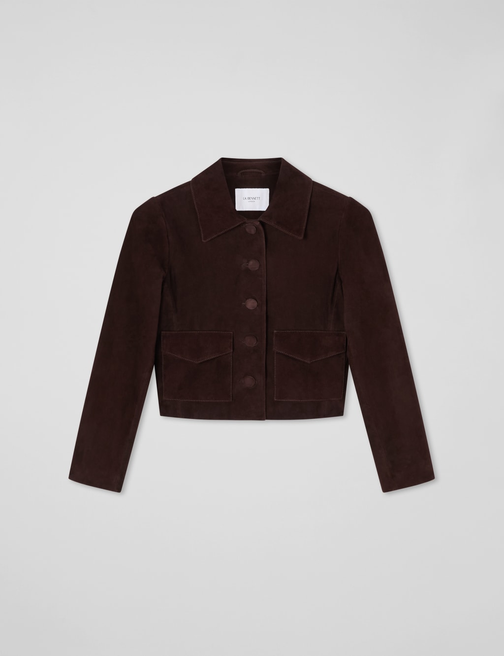 Leather Collared Cropped Jacket 2 of 4