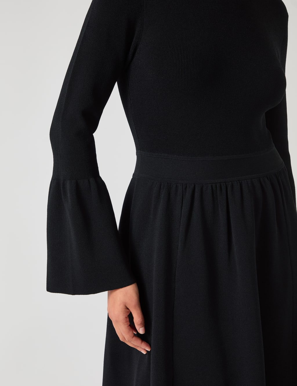 Knitted Round Neck Midi Skater Dress 4 of 4