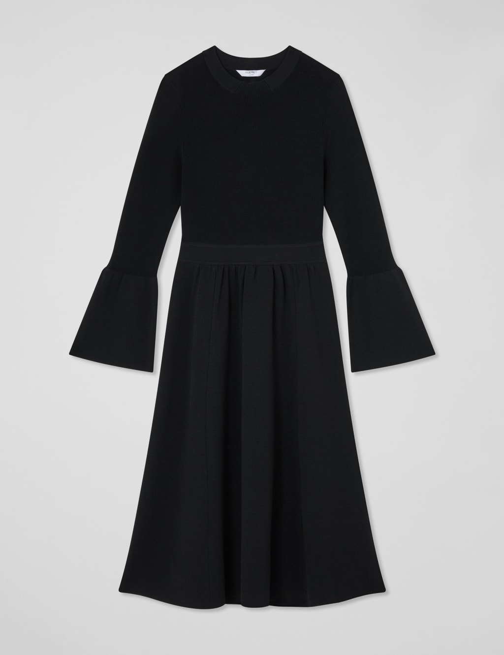 Knitted Round Neck Midi Skater Dress 2 of 4