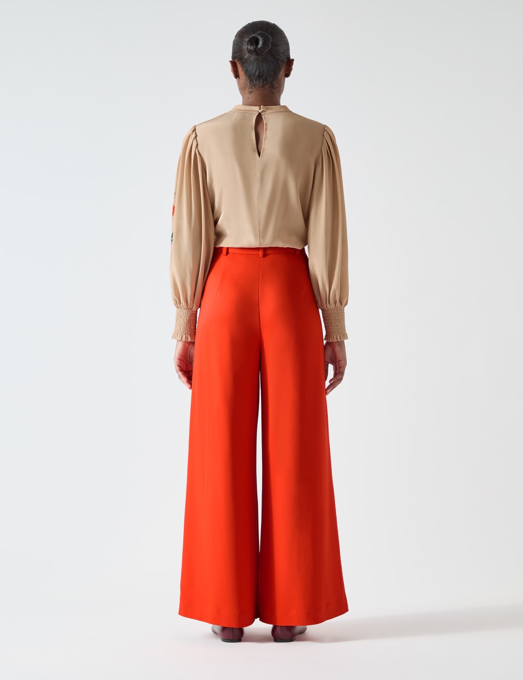 Pure Silk Floral Round Neck Blouse 4 of 4