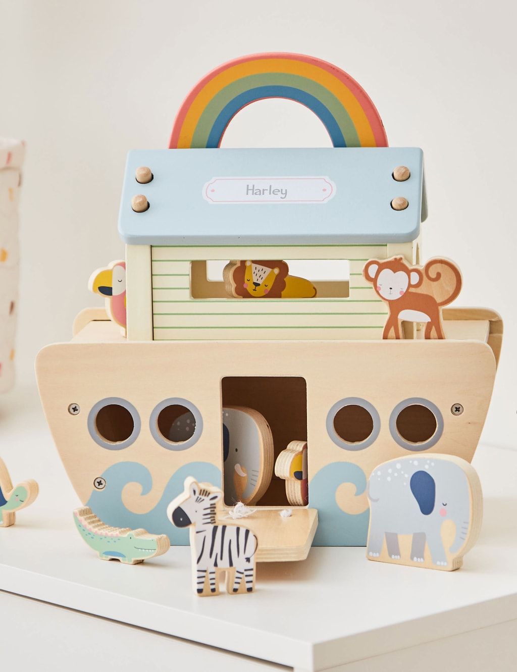Personalised Wooden Animal Ark Play Set 5 of 5