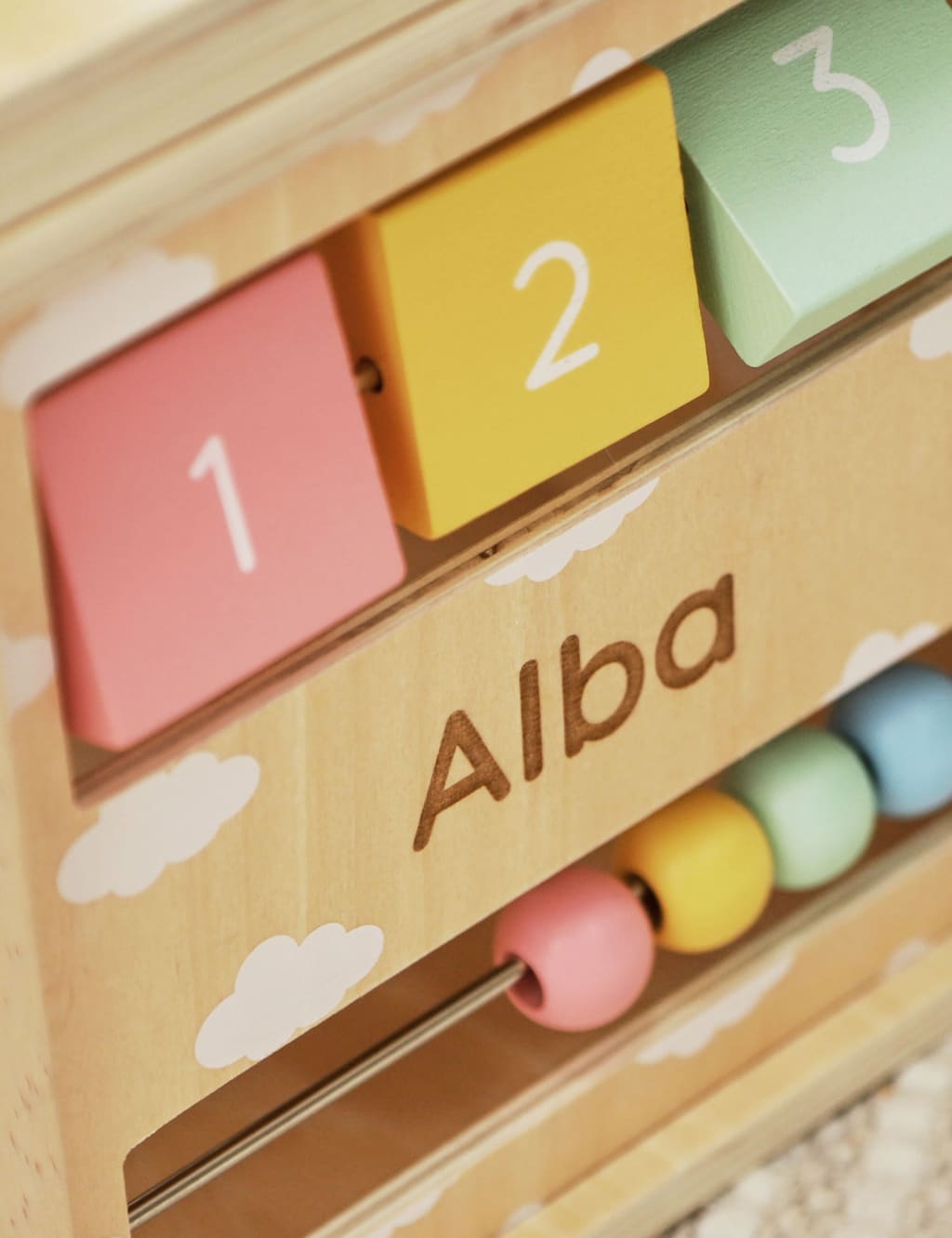 Personalised Wooden Activity Cube Toy 3 of 3