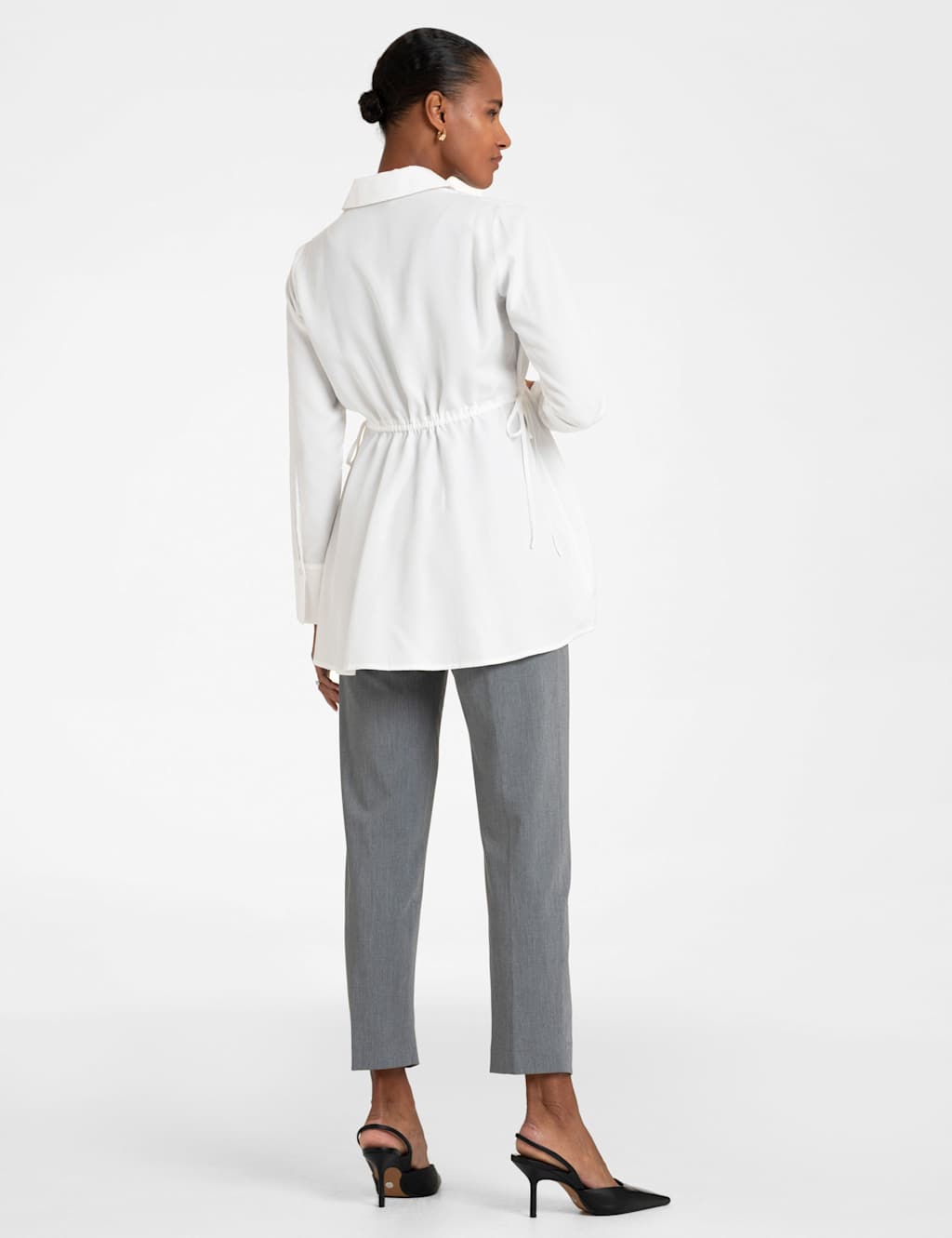 Maternity Pure Lyocell Collared Shirt 3 of 3