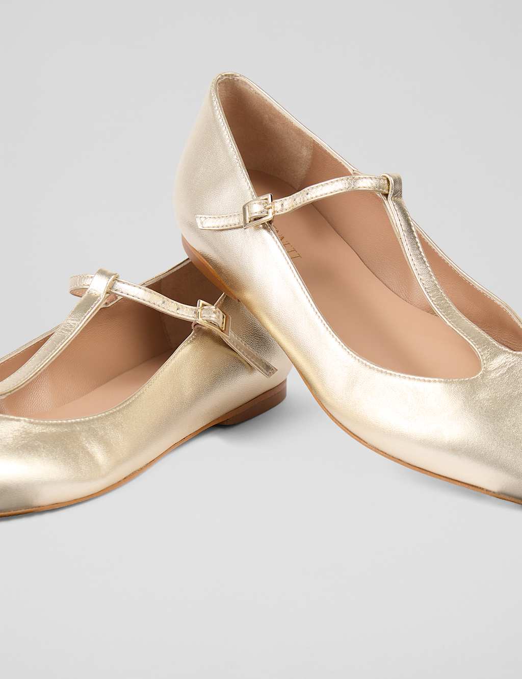 Leather Metallic Buckle Flat Pumps 4 of 4