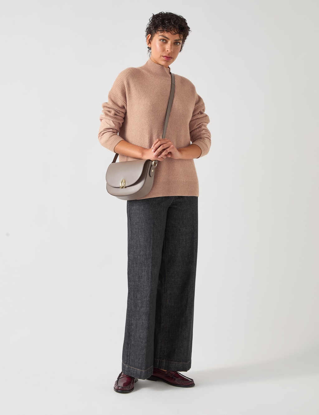 Merino Wool Blend Ribbed Sweatshirt 1 of 4