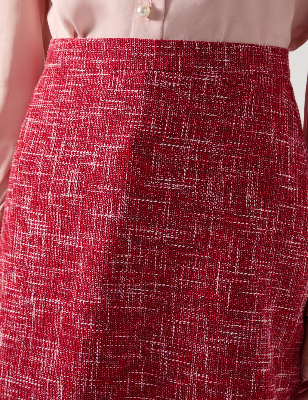 Cotton Blend Tweed Mini Pencil Skirt 4 of 4