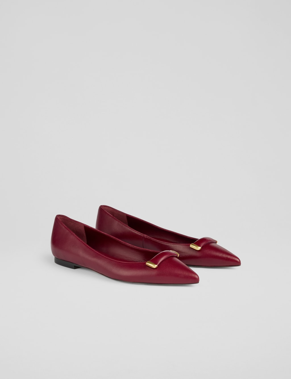 Leather Slip On Pointed Toe Flat Pumps 2 of 4