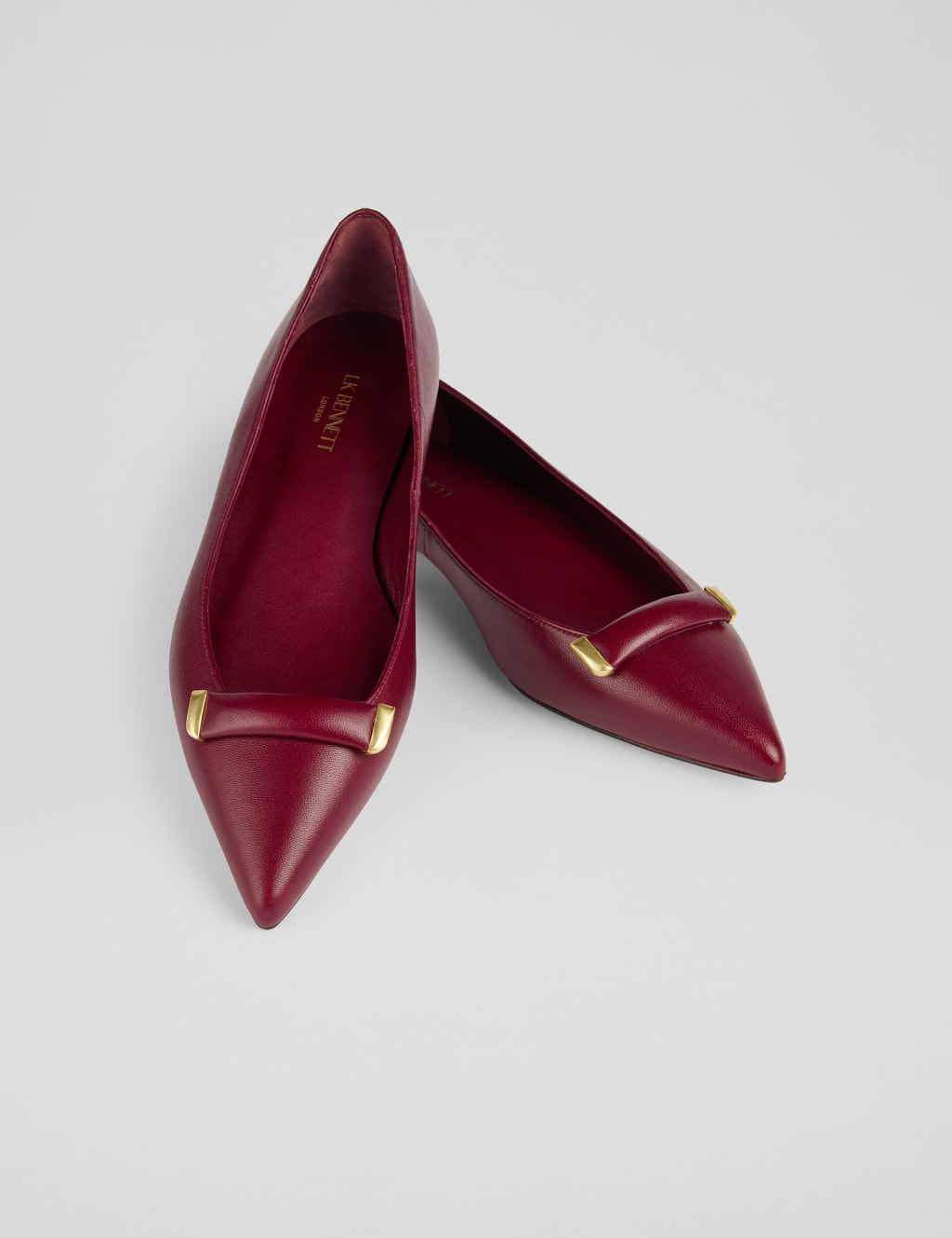 Leather Slip On Pointed Toe Flat Pumps 3 of 4