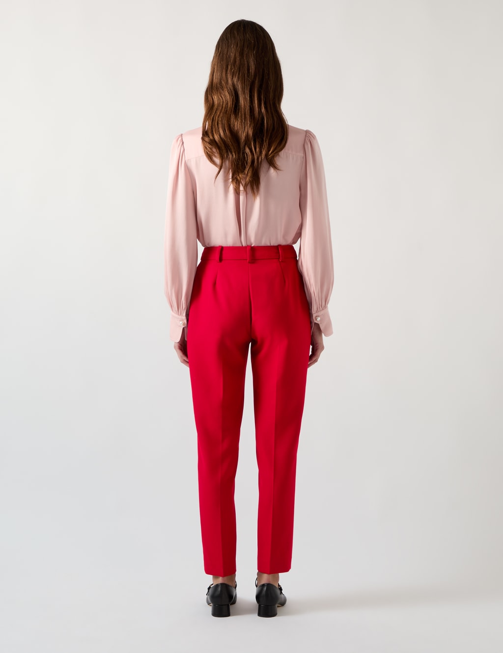 Twill Slim Fit Tapered Ankle Grazer Trousers 3 of 4