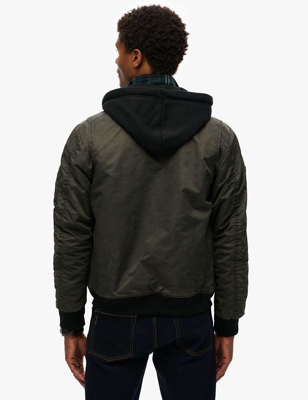 Twill Hooded Bomber Jacket 2 of 6