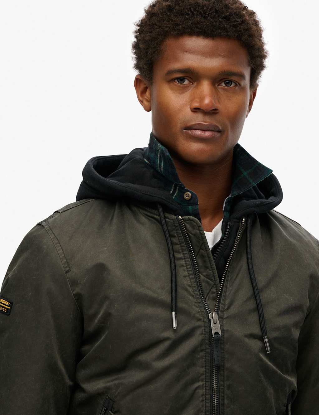 Twill Hooded Bomber Jacket 6 of 6