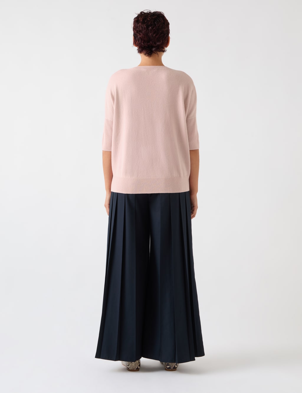 Wool Blend Pointelle Knitted Top 3 of 4