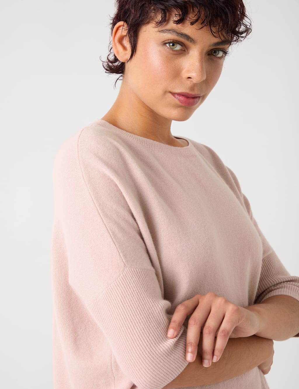 Wool Blend Pointelle Knitted Top 4 of 4