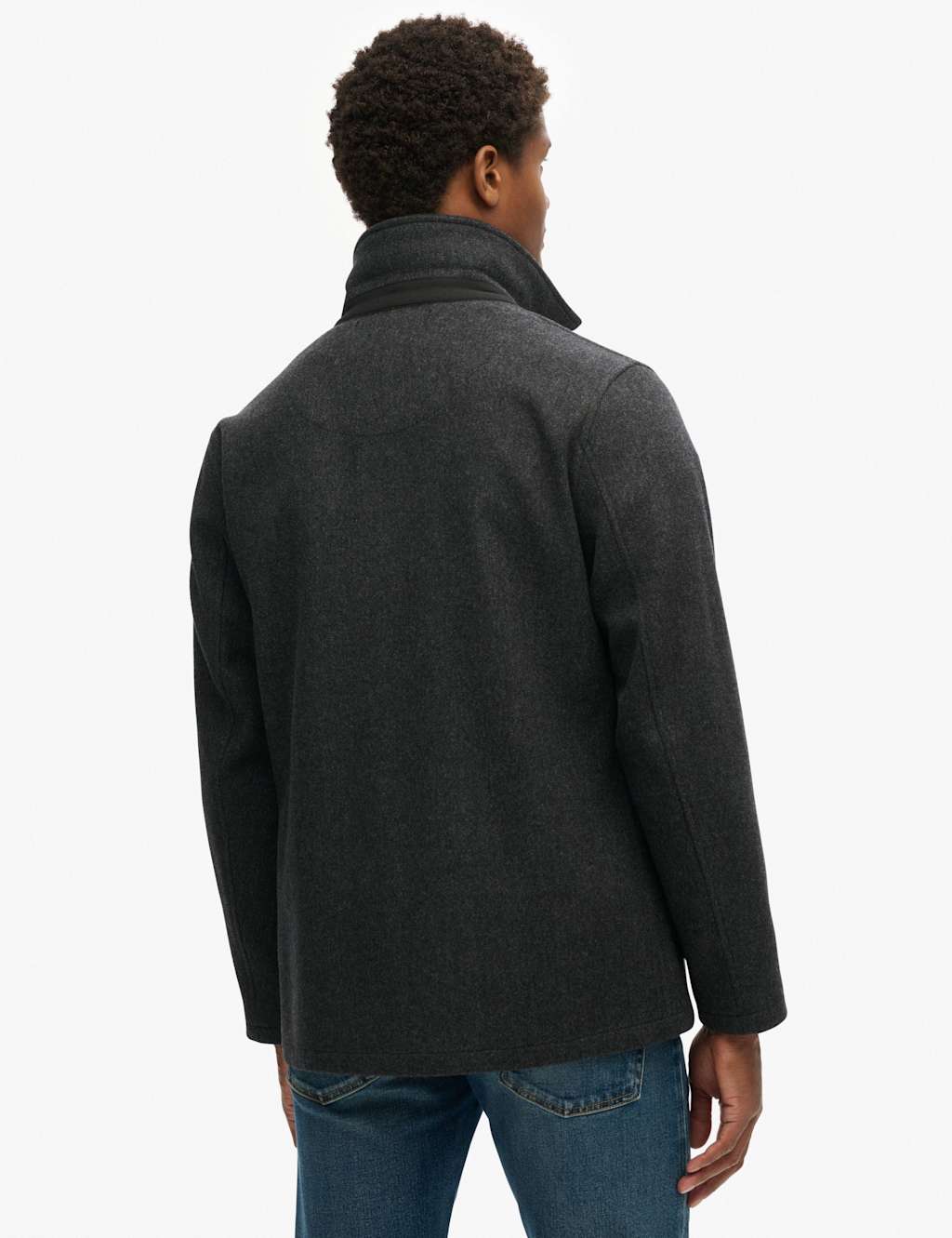 Relaxed Fit Wool Rich Textured Overshirt 5 of 8