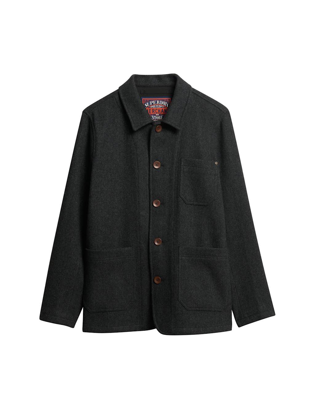 Relaxed Fit Wool Rich Textured Overshirt 8 of 8