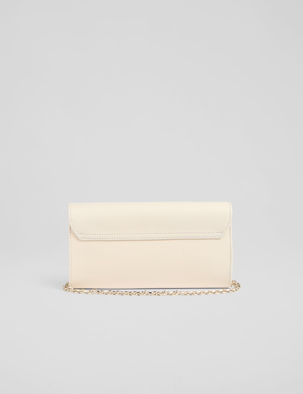 Leather Chain Strap Curve Clutch Bag 2 of 3