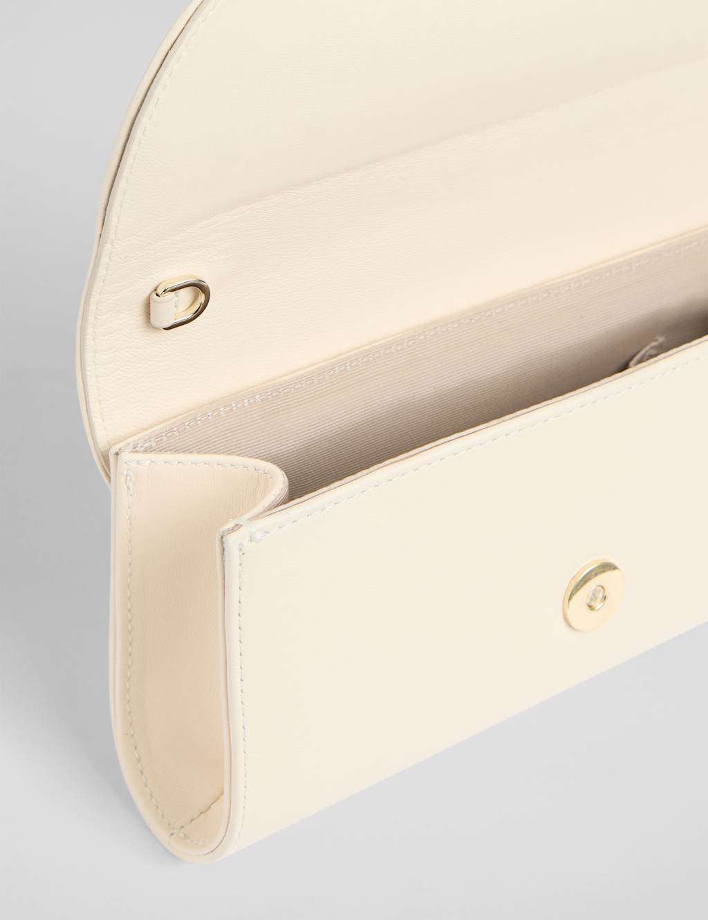 Leather Chain Strap Curve Clutch Bag 3 of 3