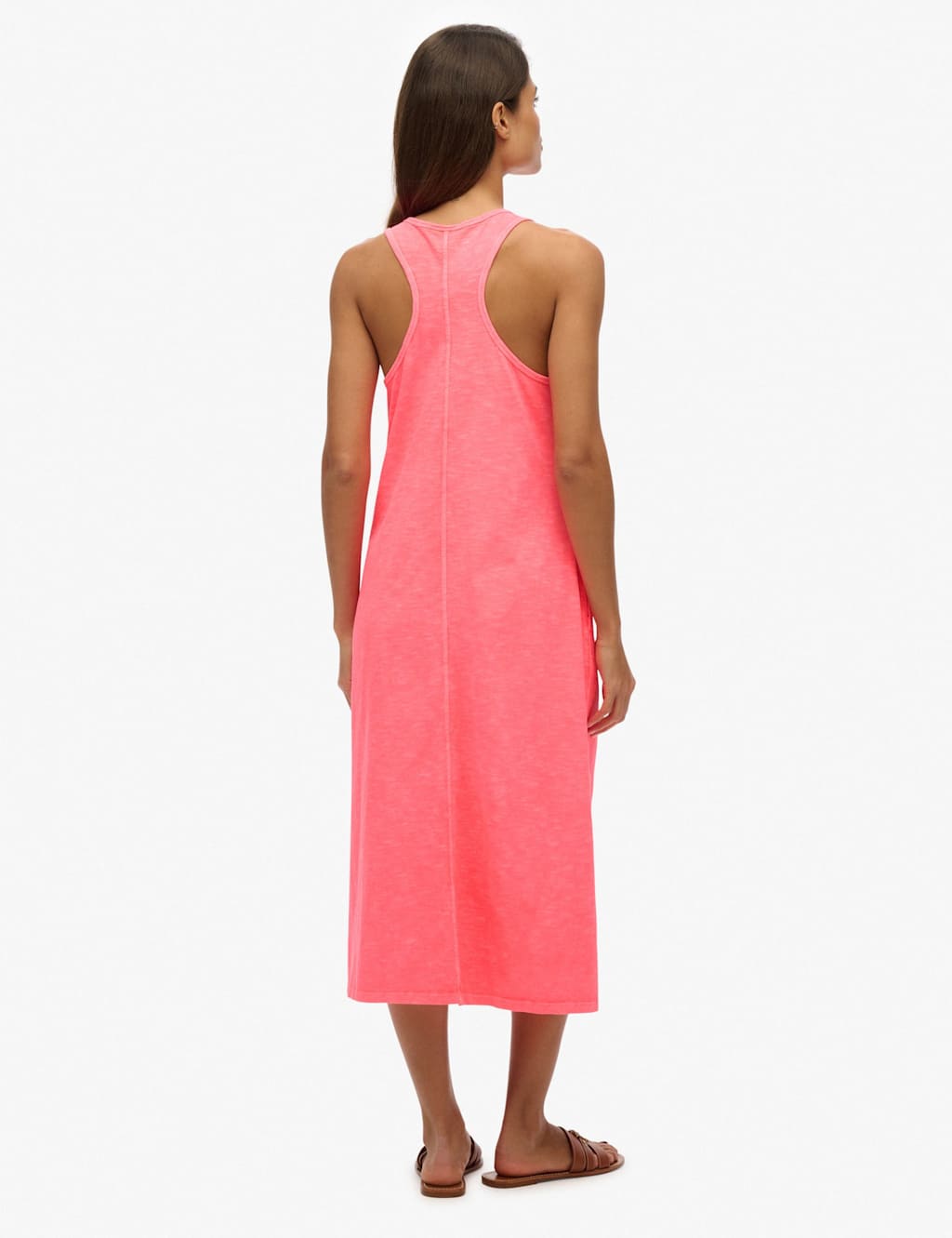 Jersey V-Neck Relaxed Midi Beach Dress 4 of 8