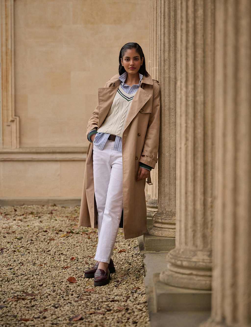 Cotton Rich Belted Longline Trench Coat 1 of 9