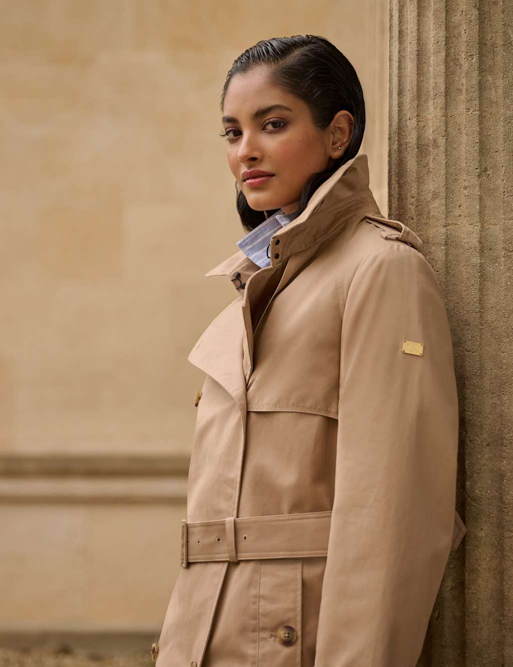 Cotton Rich Belted Longline Trench Coat 3 of 9
