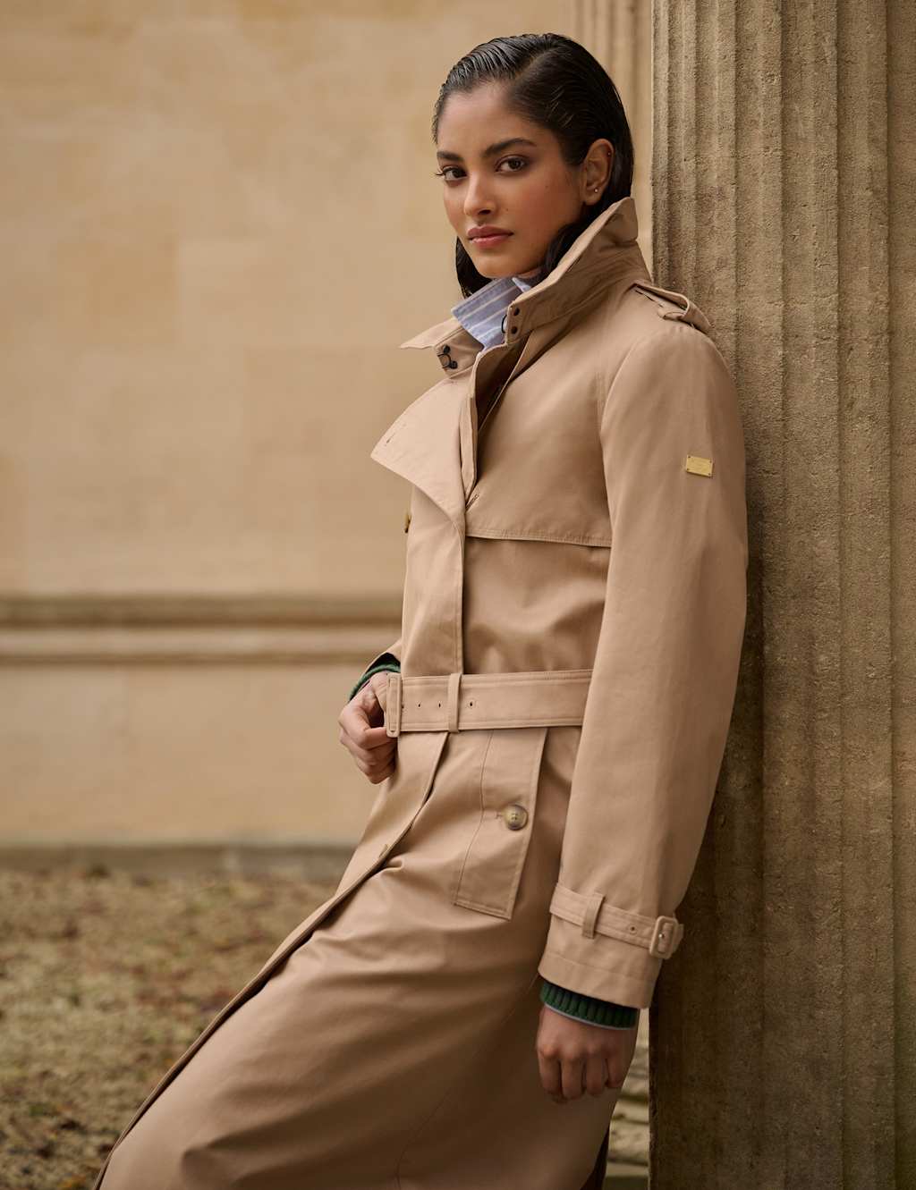 Cotton Rich Belted Longline Trench Coat 4 of 9