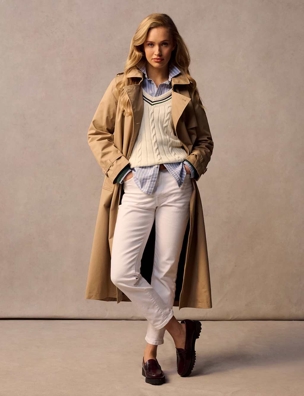 Cotton Rich Belted Longline Trench Coat 5 of 9