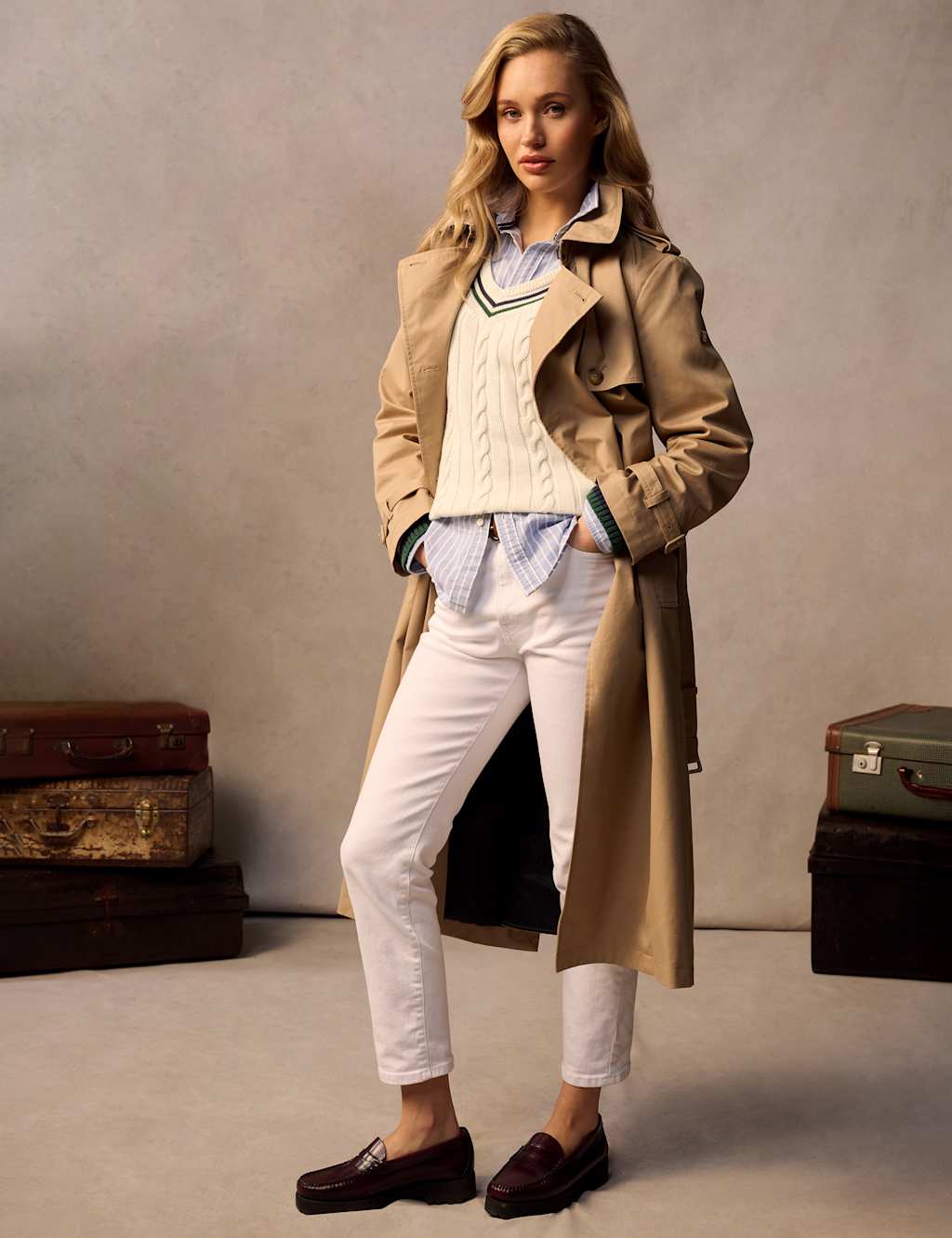 Cotton Rich Belted Longline Trench Coat 6 of 9