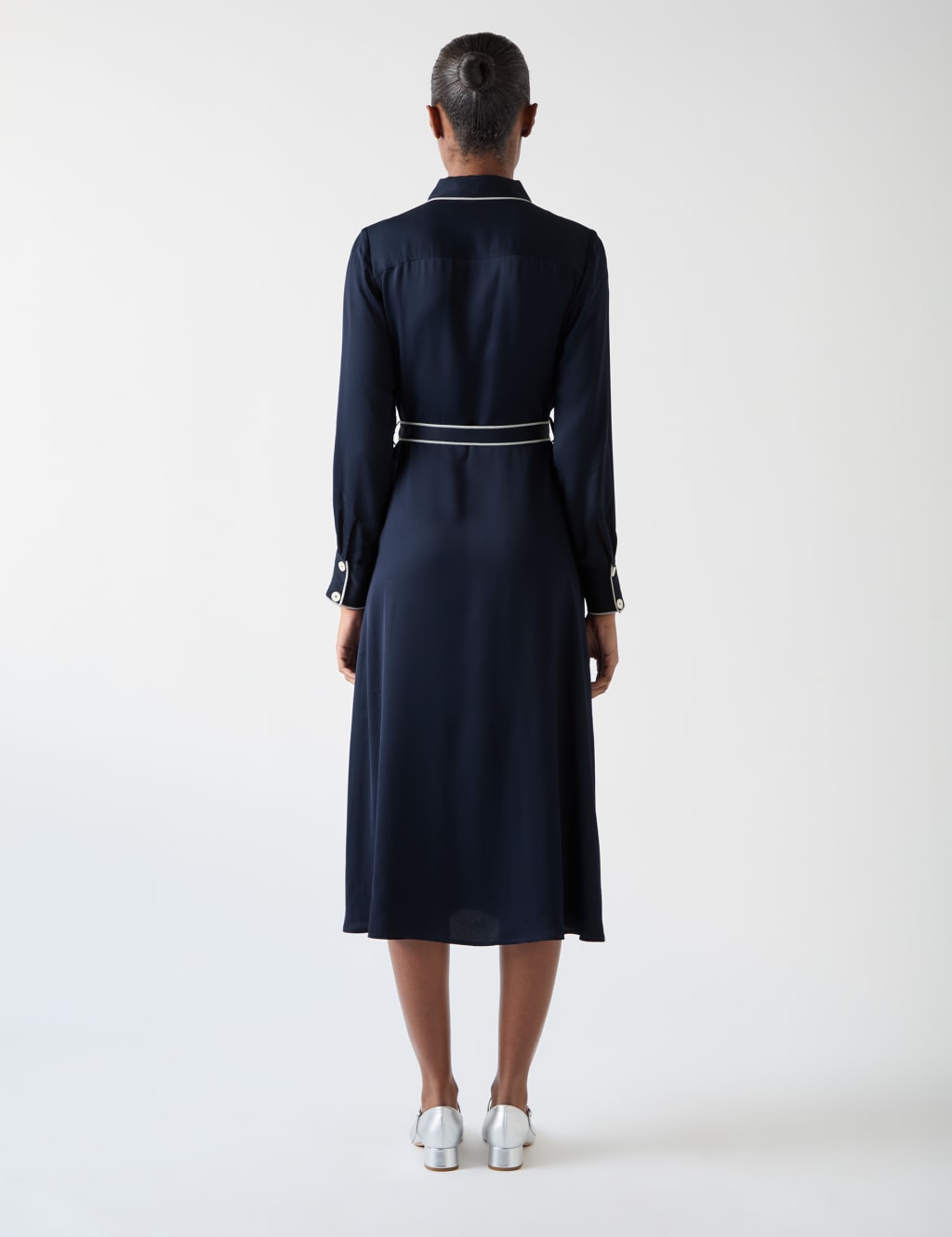 Belted Relaxed Midi Shirt Dress 3 of 4