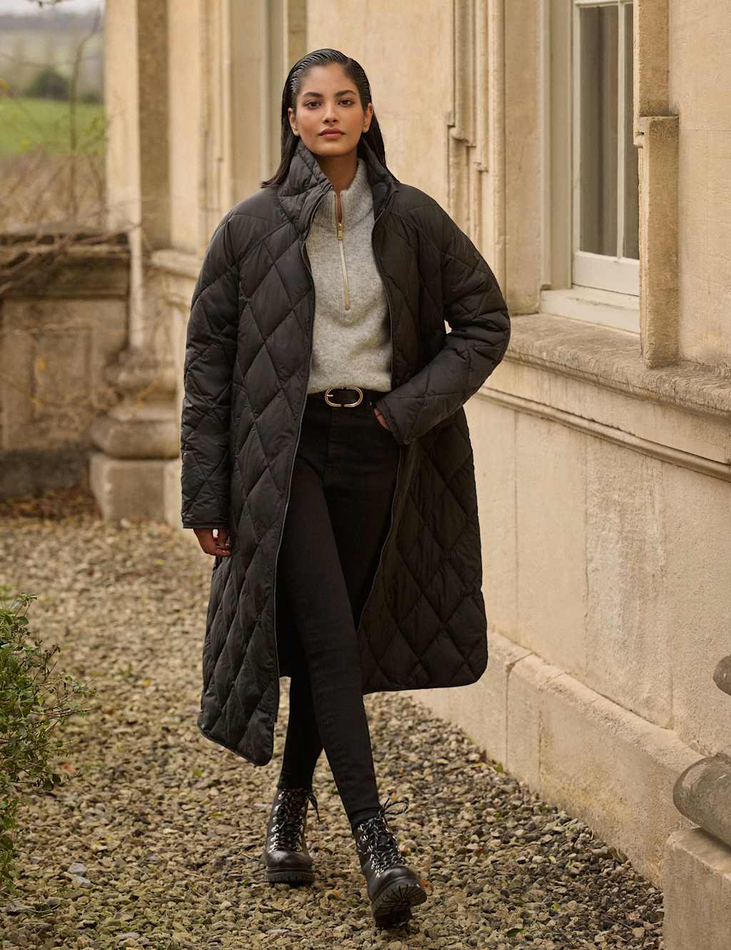 Quilted Padded Relaxed Longline Mac 3 of 7
