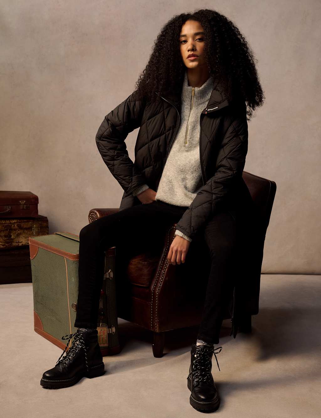 Quilted Padded Relaxed Longline Mac 5 of 7