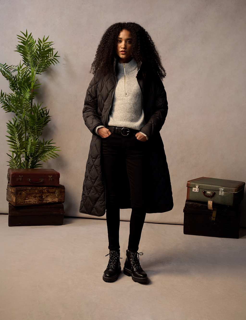 Quilted Padded Relaxed Longline Mac 6 of 7